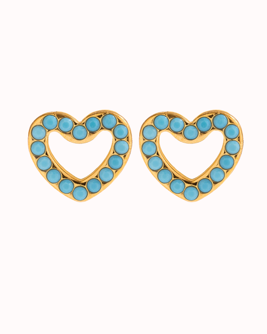 Studs Corazón Cielo
