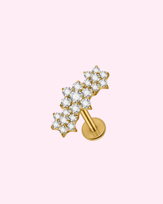 Piercing Titanio Flores